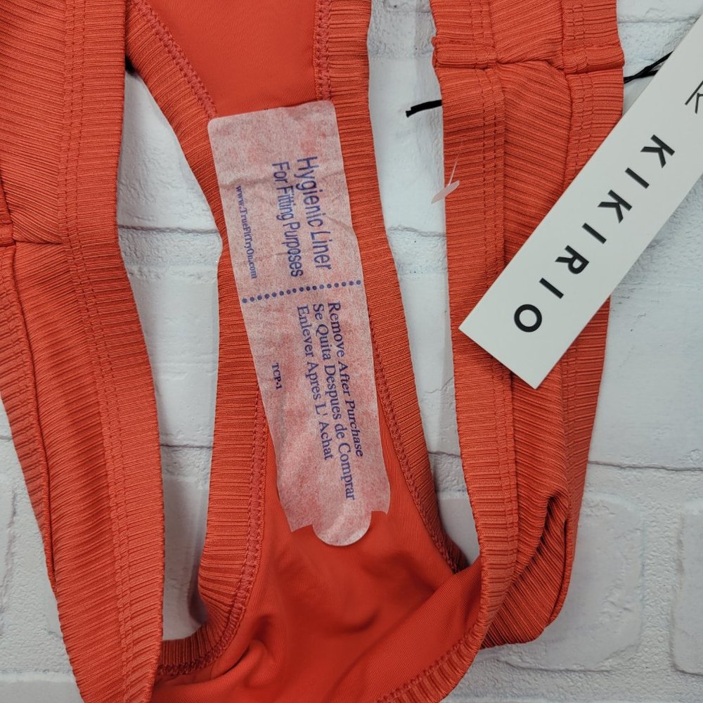 NWT Kikirio | ASOS Ayla Rib Cheeky Hipster Bikini Bottom Mars Orange Medium - Picture 5 of 6